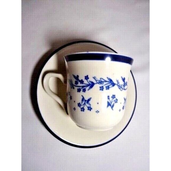 Sango Provence Blue Bouquet Japan 260 Porcelain Cup and Saucer Vintage 1984 - Picture 3 of 5